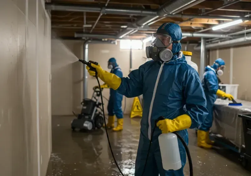 Basement Sanitization and Antimicrobial Treatment process in Washington County, IN