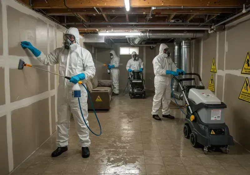 Basement Moisture Removal and Structural Drying process in Washington County, IN